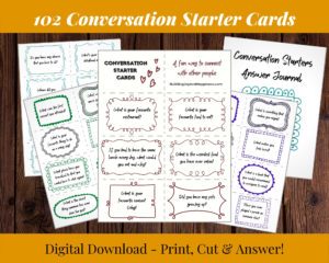 102 Conversation Starter Questions - Now Available on Etsy
