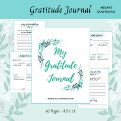 Gratitude journal available in my Etsy shop "BuildingJoyHappiness"
