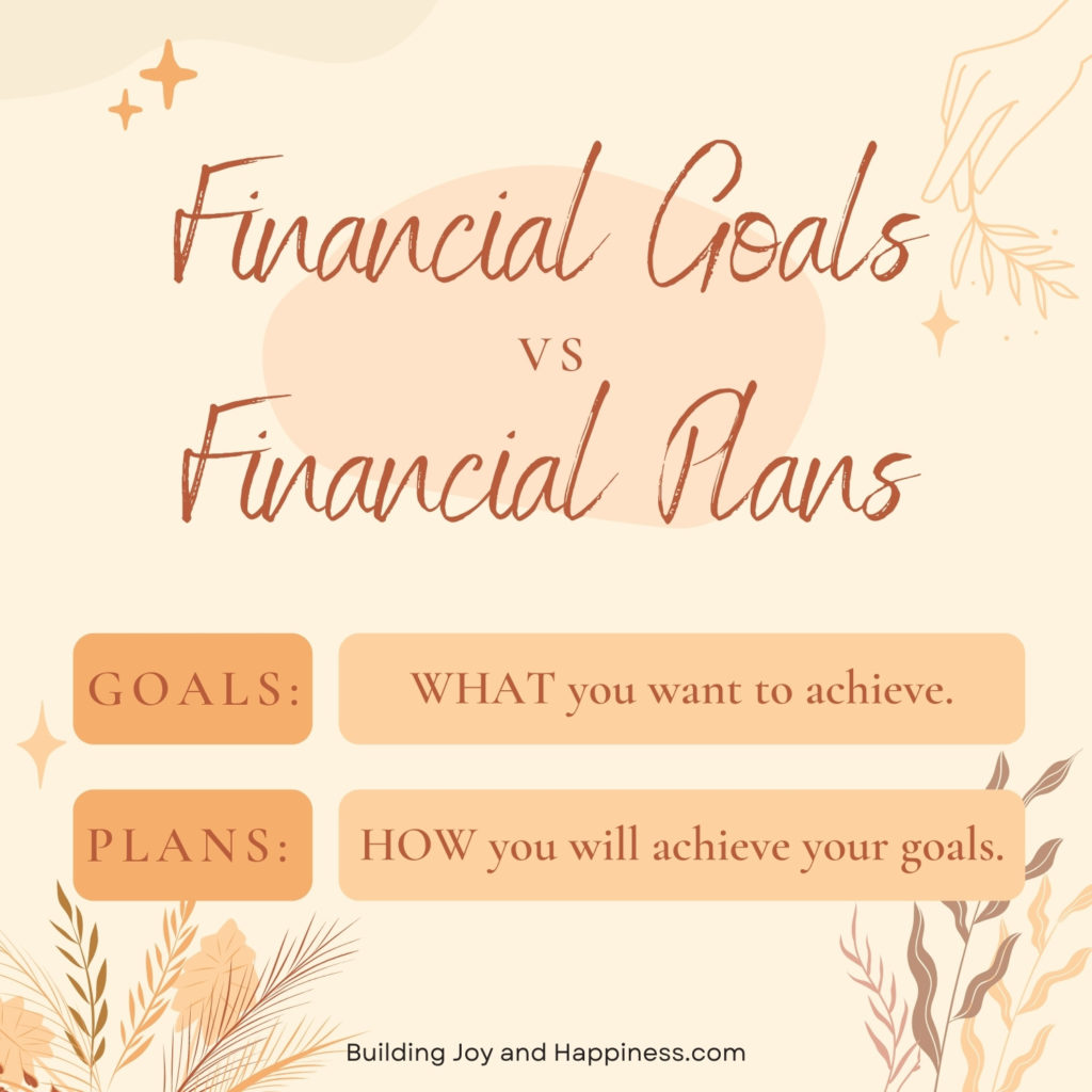 Financial Goals (WHAT) vs Financial Plans (HOW)