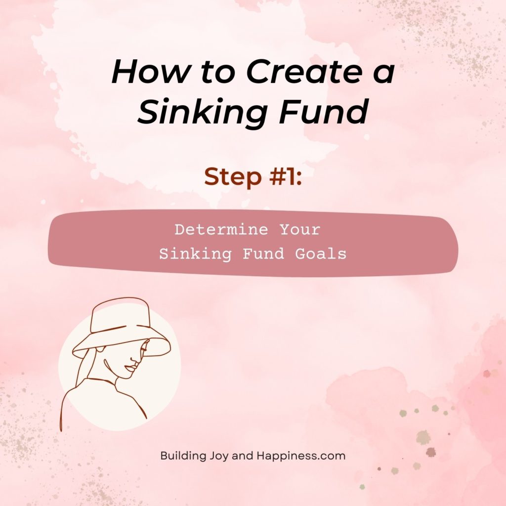 Step One of How to Create a Sinking Fund