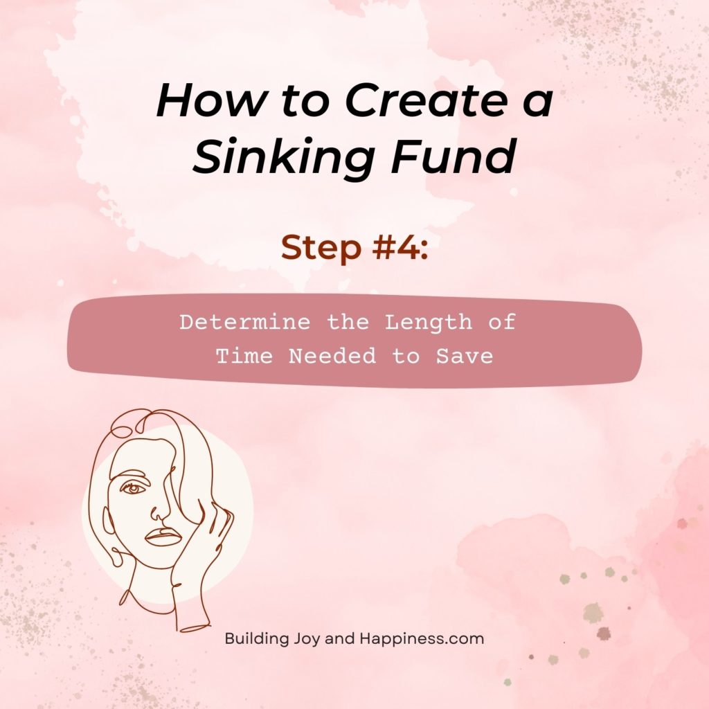 Step Four of How to Create a Sinking Fund
