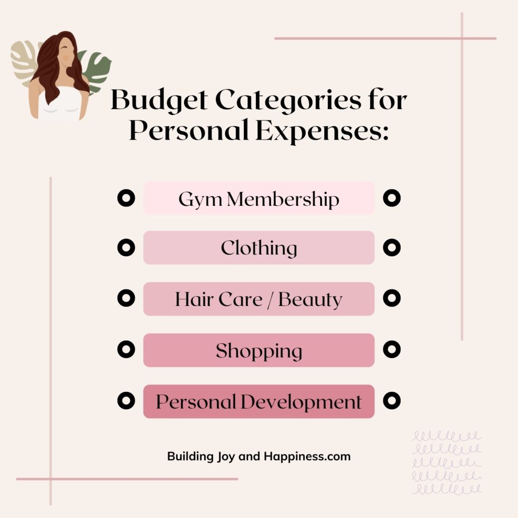 Budget Categories for Personal Expenses